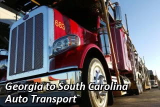 Georgia to South Carolina Auto Transport